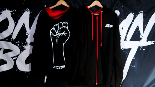 One Man Boycott Split Logo Hoodie