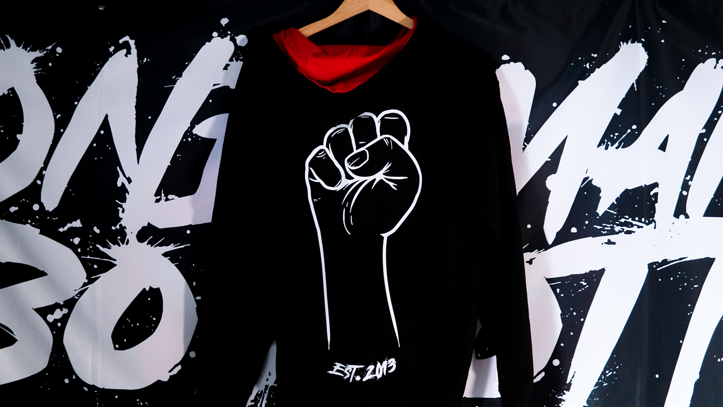 One Man Boycott Split Logo Hoodie