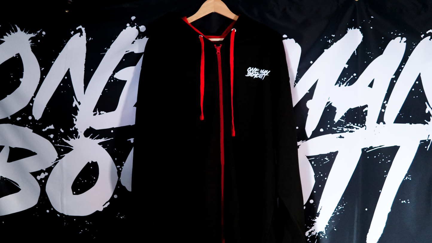 One Man Boycott Split Logo Hoodie