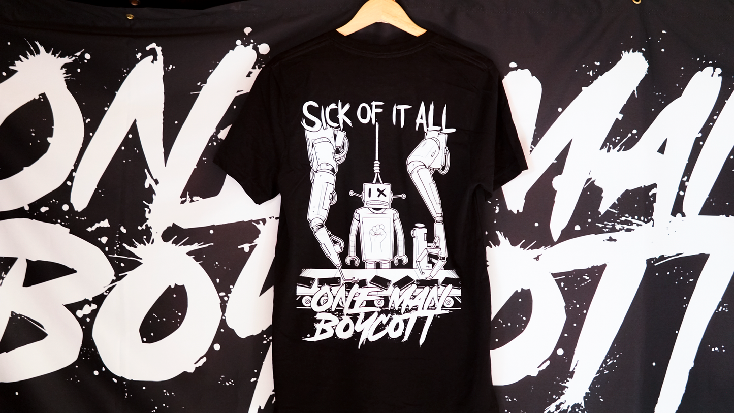 Sick Of It All Robot T-Shirt – One Man Boycott Sick Of It All Robot T-Shirt – One Man Boycott
