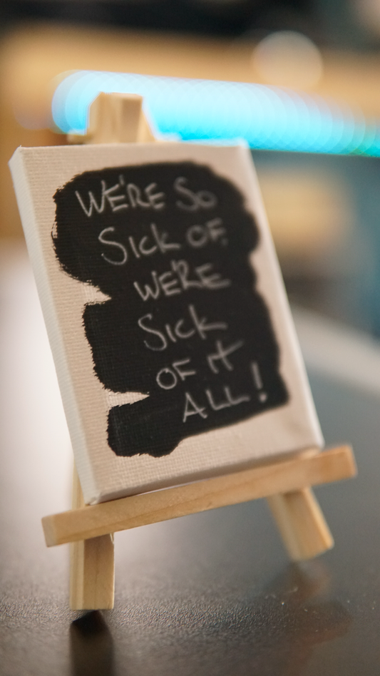 Hand Made Mini Canvas & Easel